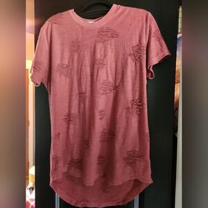 Tshirt With Distressed Look